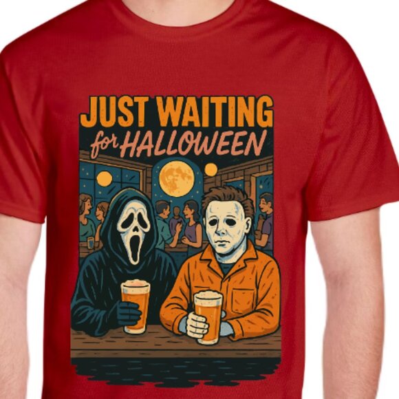 Just Waiting for Halloween Horror Shirt - Picture 5 of 6